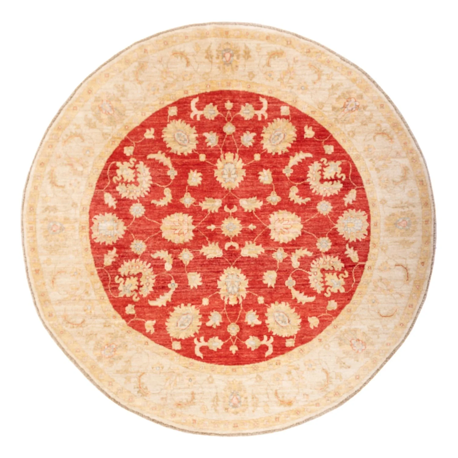 Ziegler Teppich rund - 204 x 199 cm - rot