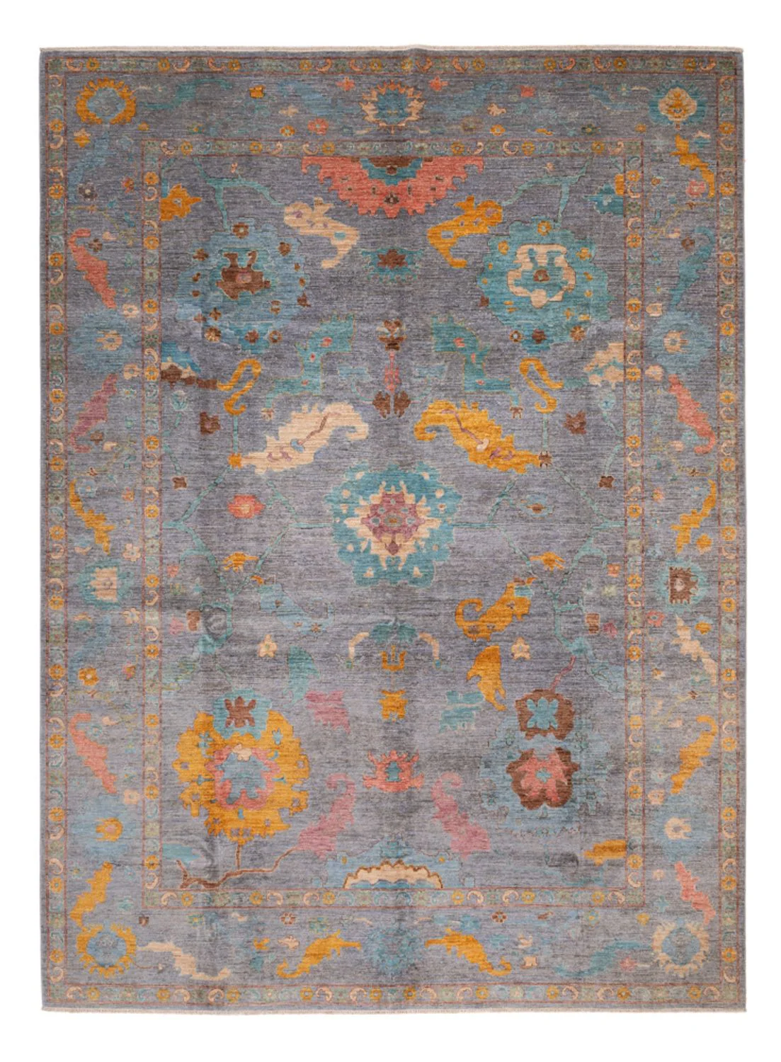 Ziegler Teppich - Usak - 404 x 301 cm - hellblau